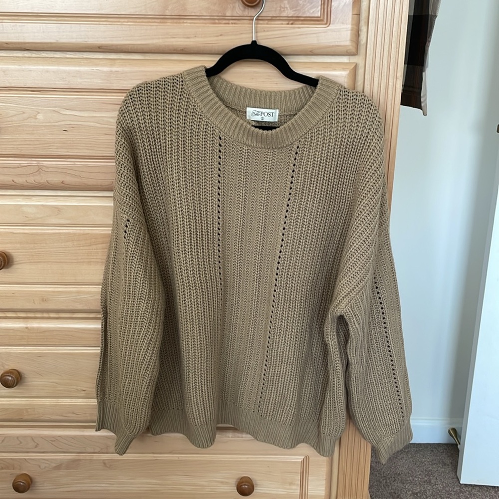 Sophia Knit Sweater Tan - Picture 2 of 6